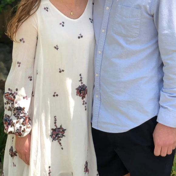 Free People Oxford Embroidered Mini Dress Size XS - Picture 4 of 6